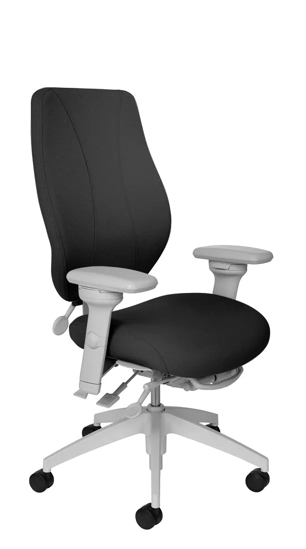 tCentric Hybride avec dossier et siège rembourrés, cadre gris clair